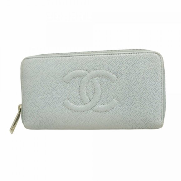 CHANEL Blue Caviar Leather Wallet - Picture 1 of 12